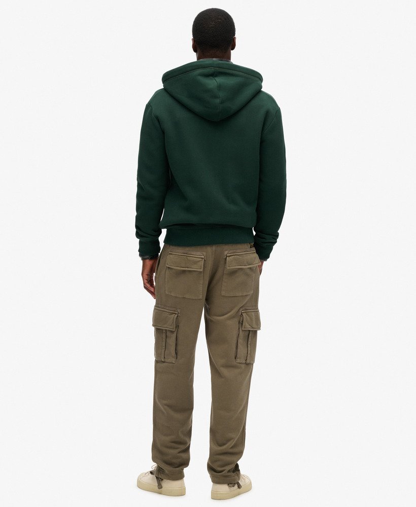 calça jogger cargo relaxada em marrom morel lavado