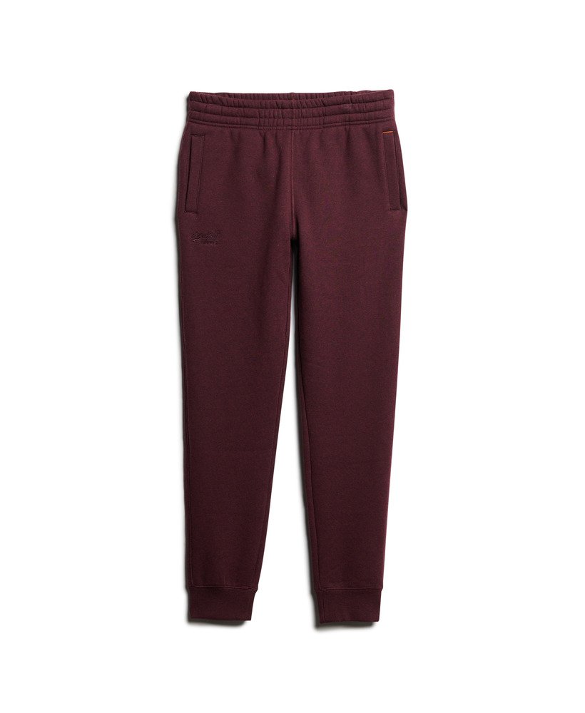 calças de treino essential logo em tawny port red marl