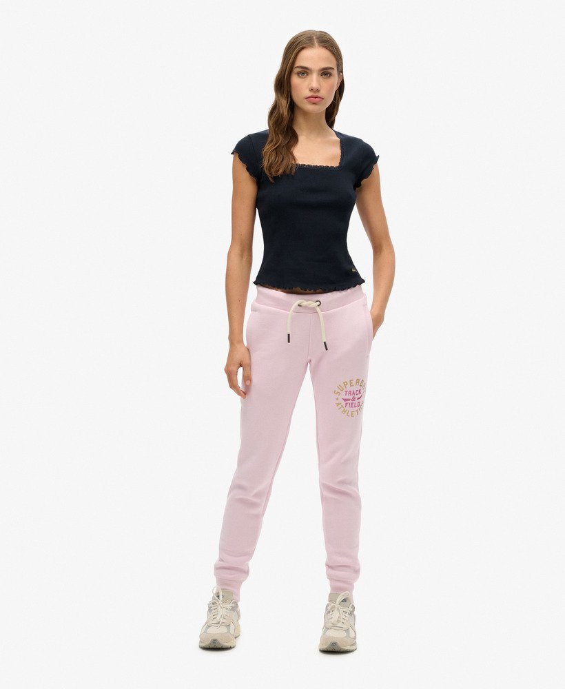 calças de treino para atletismo na cor rosa
