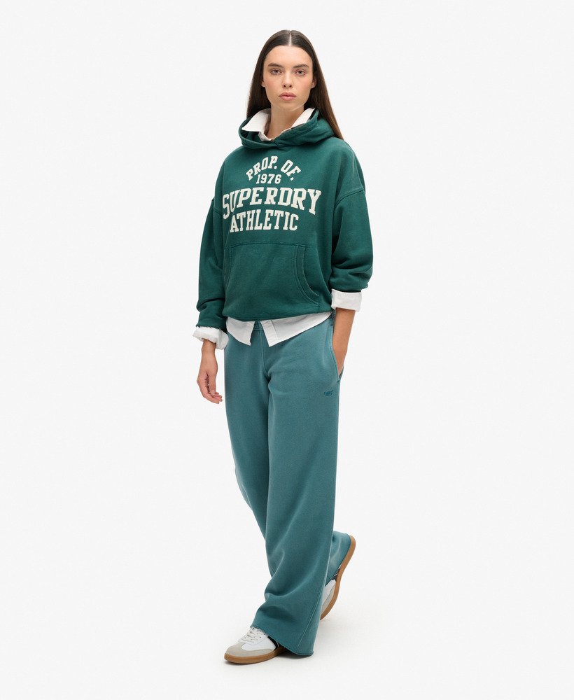 calça jogger de pernas largas na cor turquesa escuro hidro