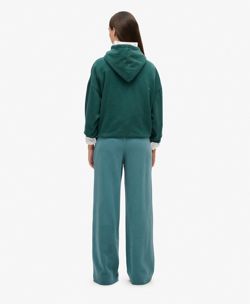 calça jogger de pernas largas na cor turquesa escuro hidro