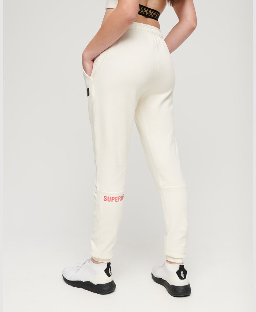 calça jogger slim da code tech na cor branco arroz