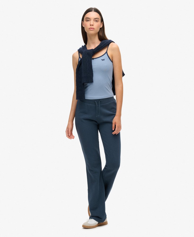 calça jogger jersey flare da athletic essentials na cor azul marinho