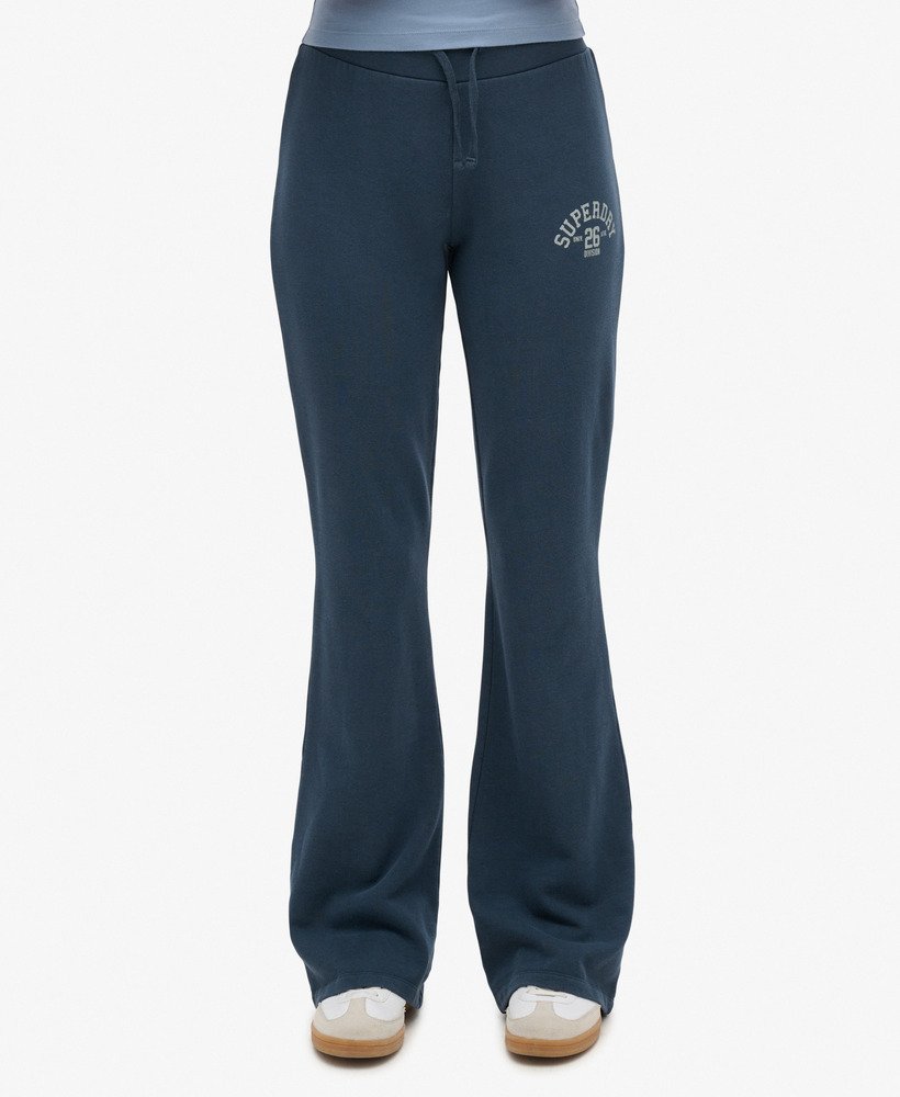 calça jogger jersey flare da athletic essentials na cor azul marinho
