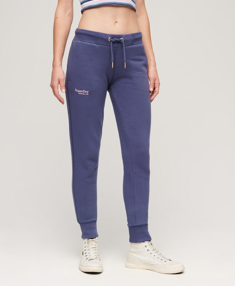 calça de moletom essential logo na cor azul marinho.