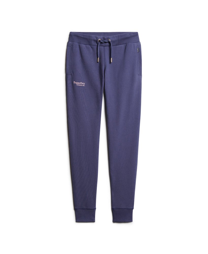 calça de moletom essential logo na cor azul marinho.
