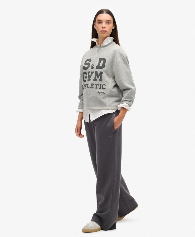 calça jogger reta vintage wash na cor cinza carvão