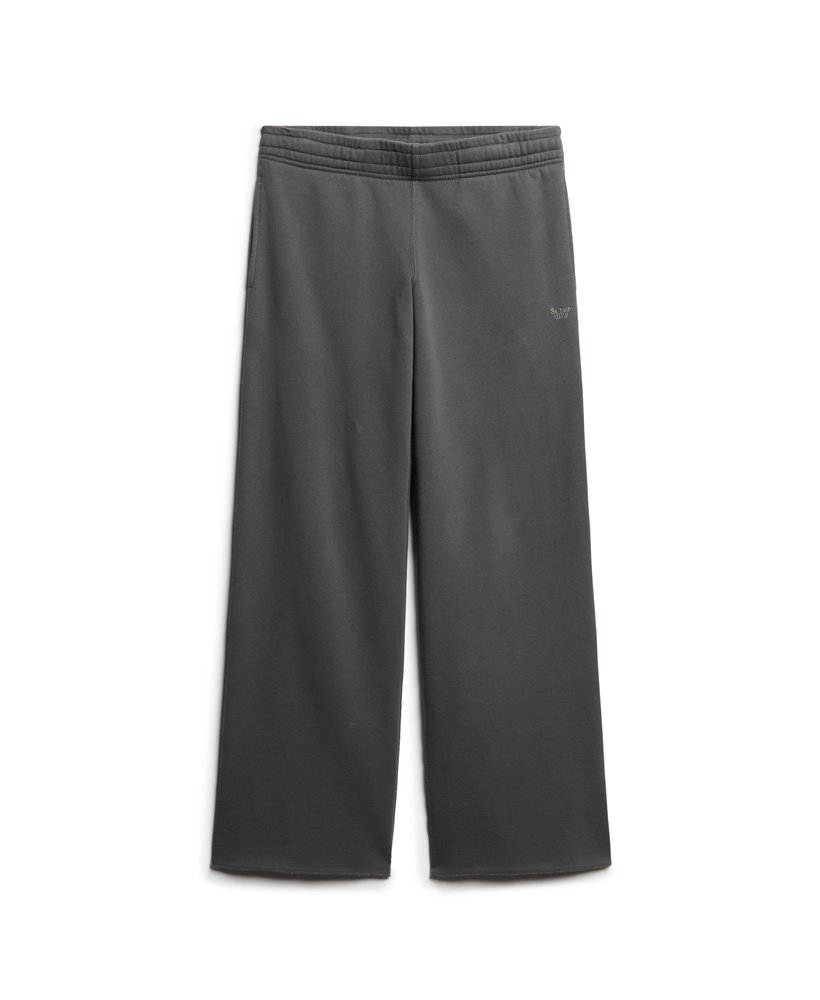 calça jogger reta vintage wash na cor cinza carvão