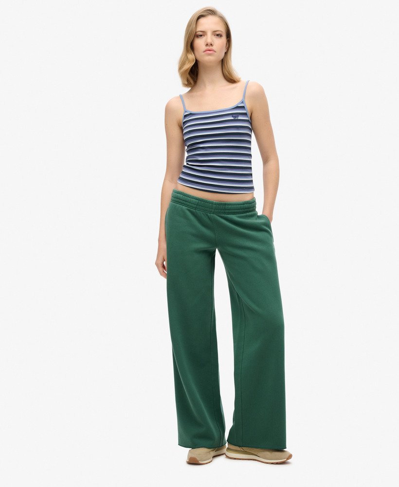calça jogger reta vintage wash na cor verde pinheiro