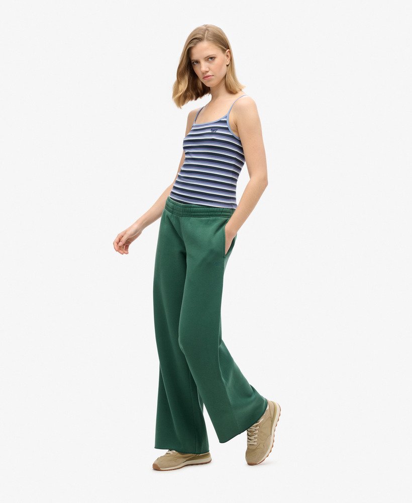 calça jogger reta vintage wash na cor verde pinheiro