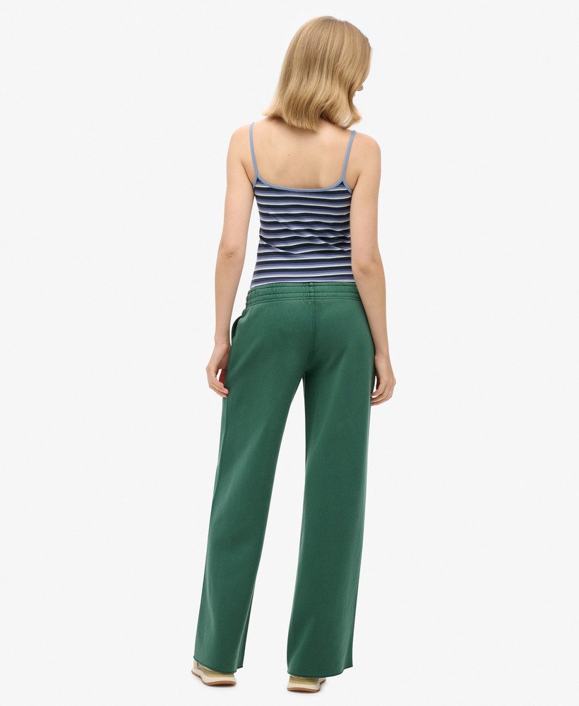 calça jogger reta vintage wash na cor verde pinheiro