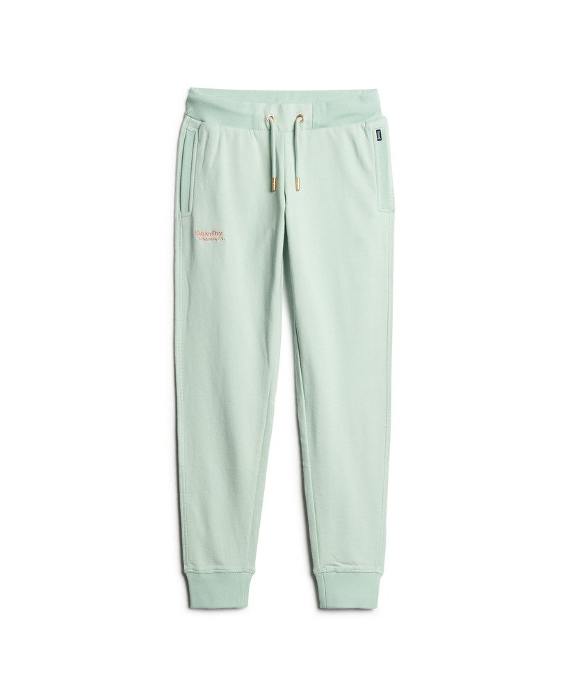 calça de moletom essential logo na cor verde surf spray.