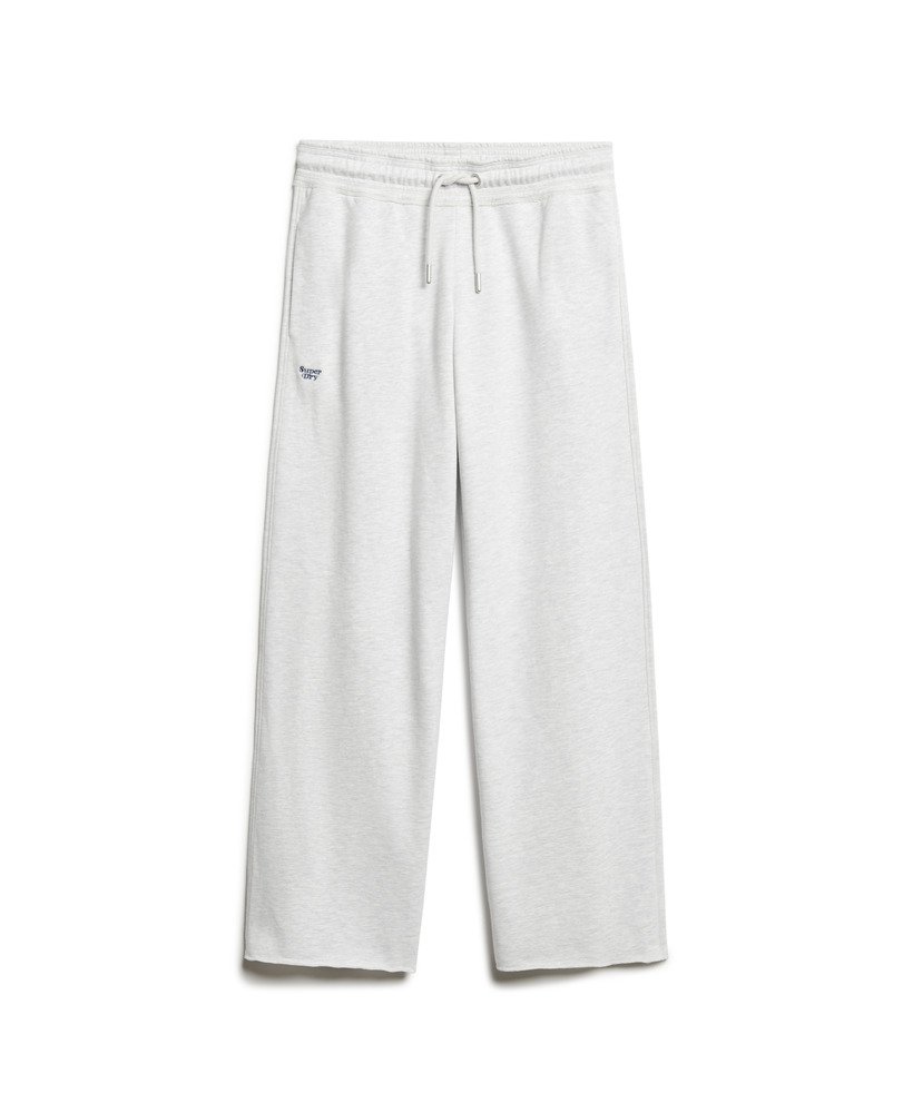 calça jogger reta essential logo na cor cinza glacial mesclado