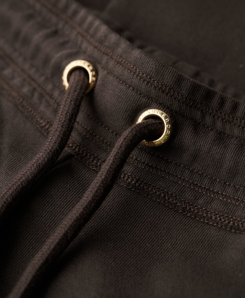 calça jogger reta essential logo na cor bison black
