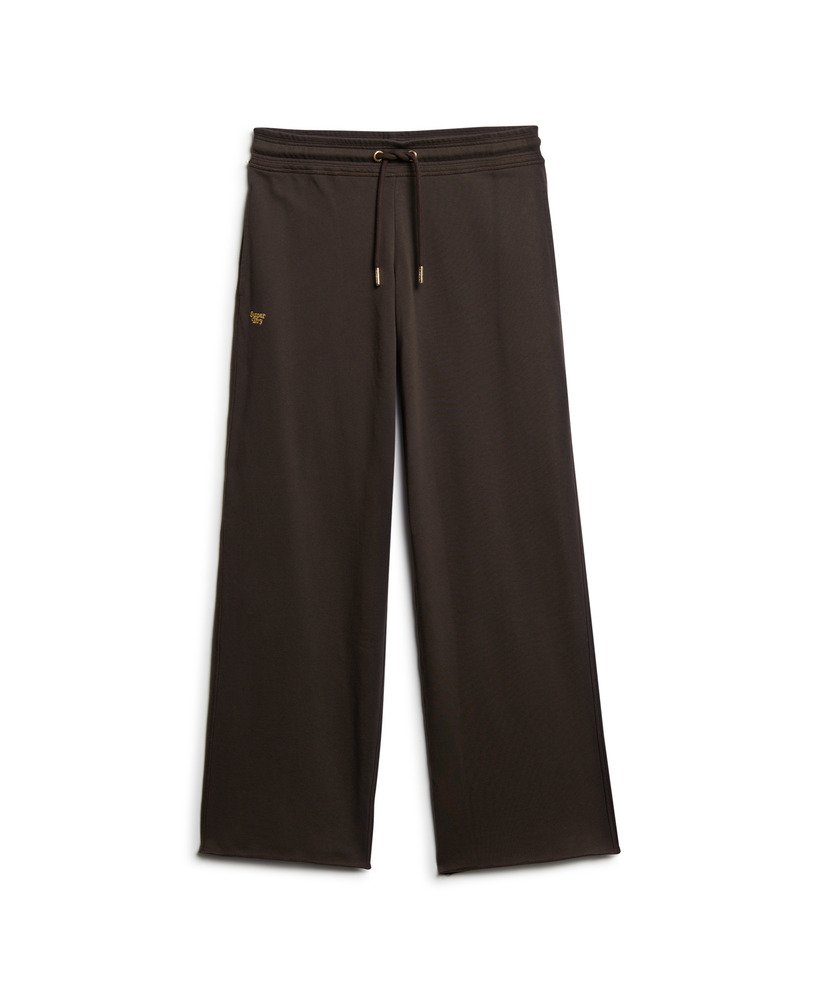 calça jogger reta essential logo na cor bison black