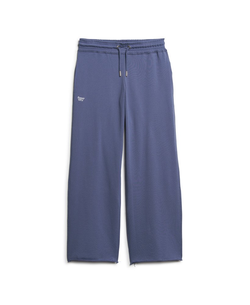 calça jogger reta essential logo na cor azul marinho