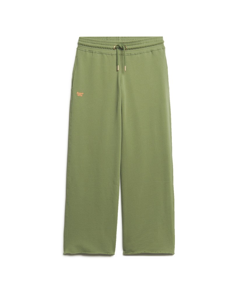 calça jogger reta essential logo na cor cáqui oliva