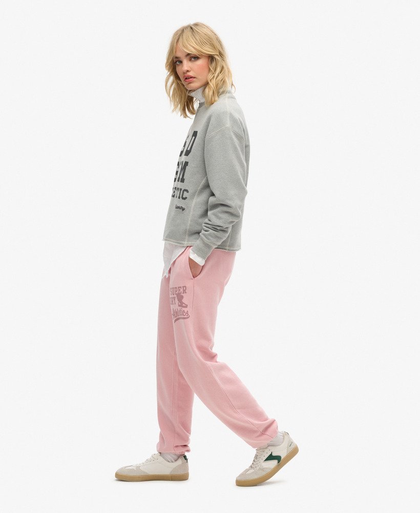 calça jogger vintage washed graphic da athletic essentials em rosa claro