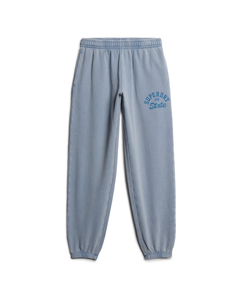 calça jogger athletic essentials vintage washed graphic na cor azul-marinho