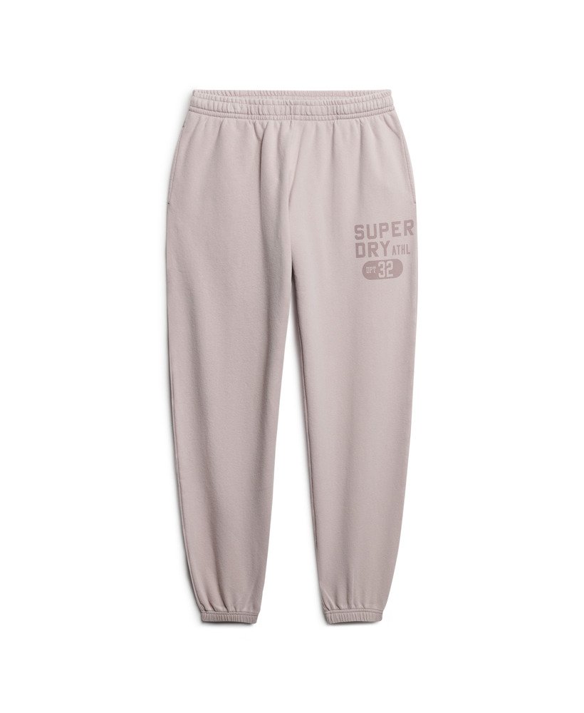 calça jogger vintage washed graphic da athletic essentials na cor cinza-nuvem