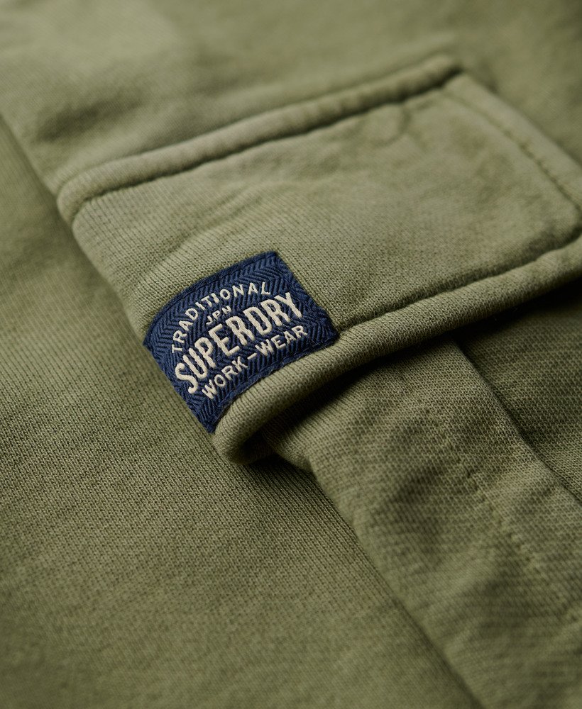 calça jogger cargo larga vintage da athletic essentials na cor cáqui oliva