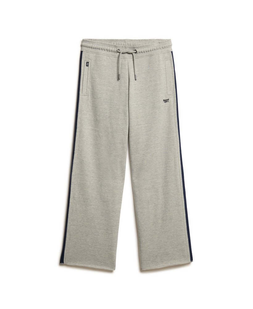 calça jogger reta essential logo em cinza universitário grindle