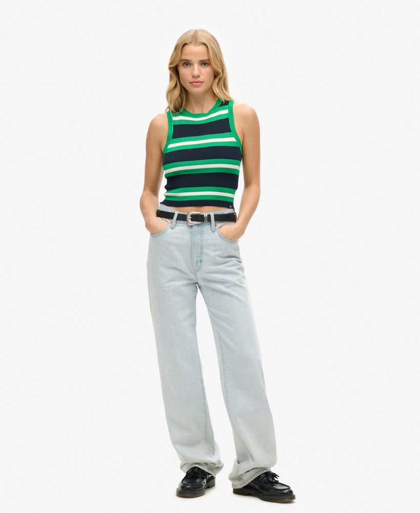 regata de malha fina na cor eclipse navydrop kick green