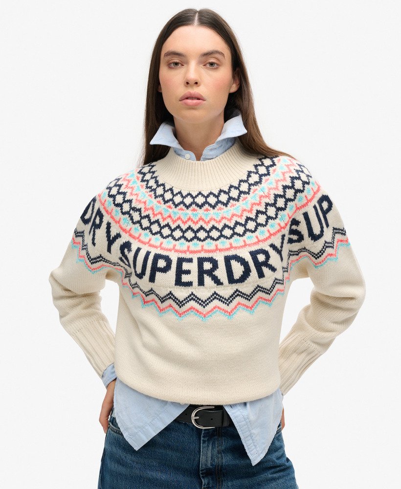 suéter da marca fairisle na cor island ecru multi