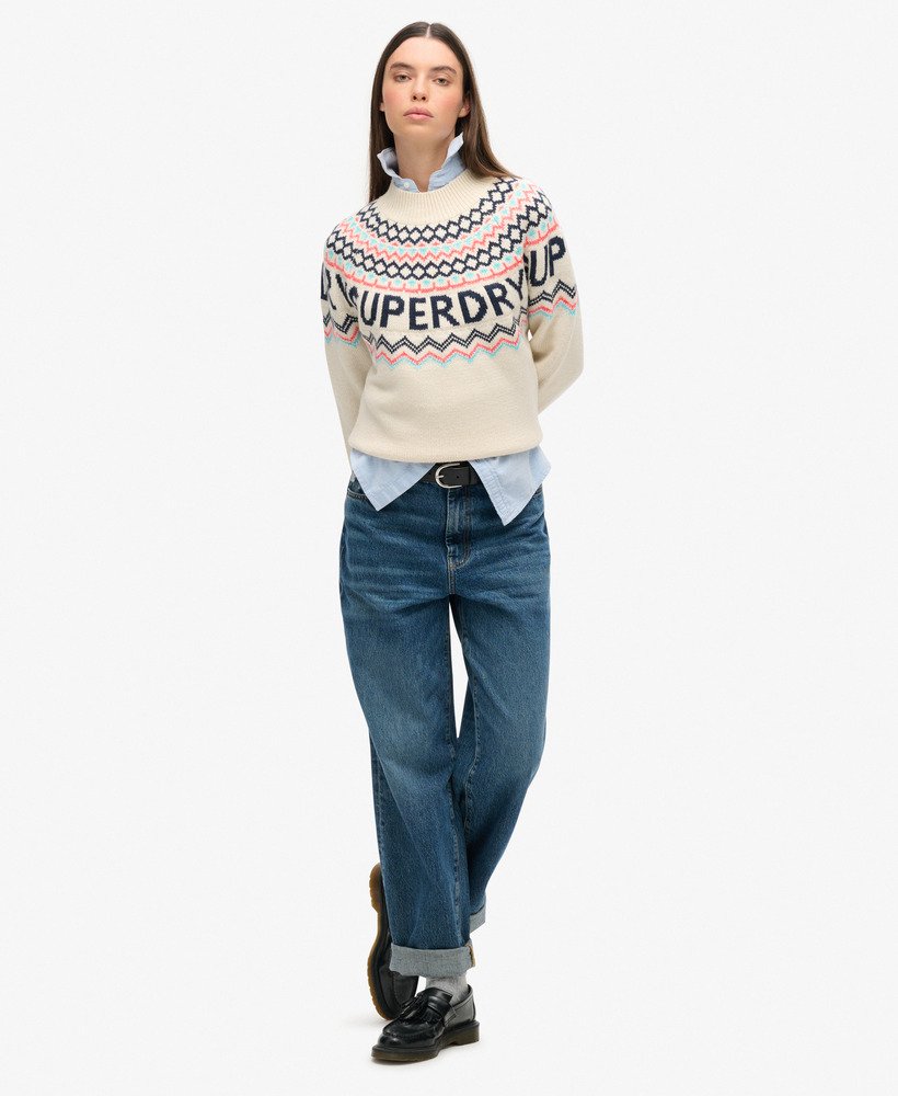 suéter da marca fairisle na cor island ecru multi