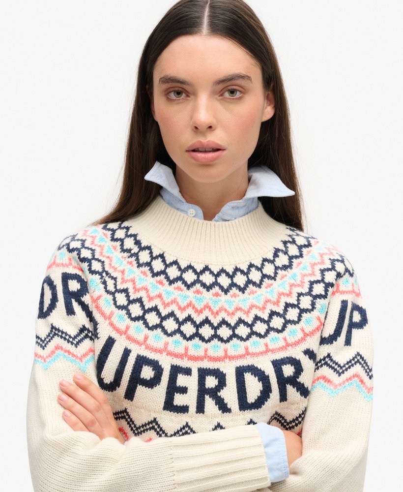 suéter da marca fairisle na cor island ecru multi