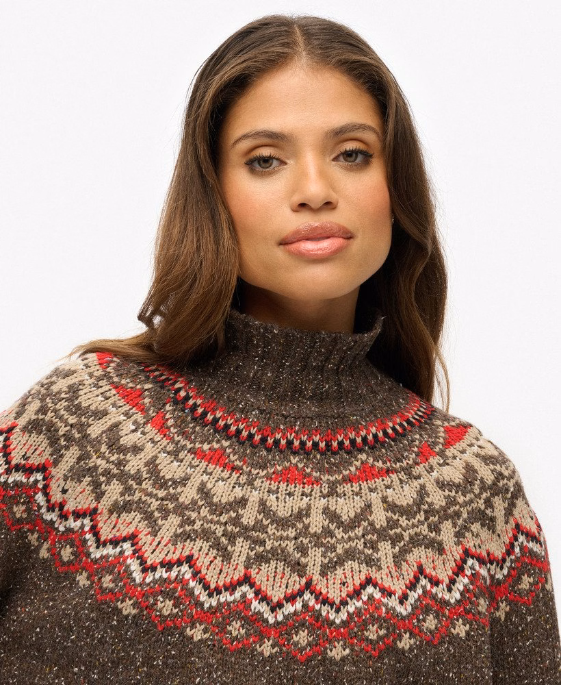 Suéter de gola alta Fairisle