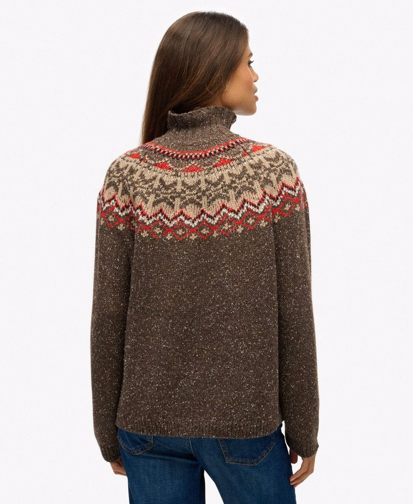 Suéter de gola alta Fairisle