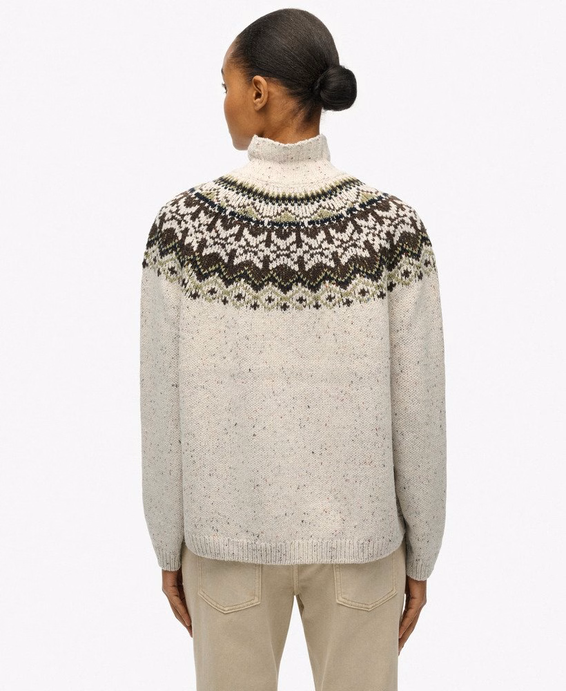Suéter de gola alta Fairisle