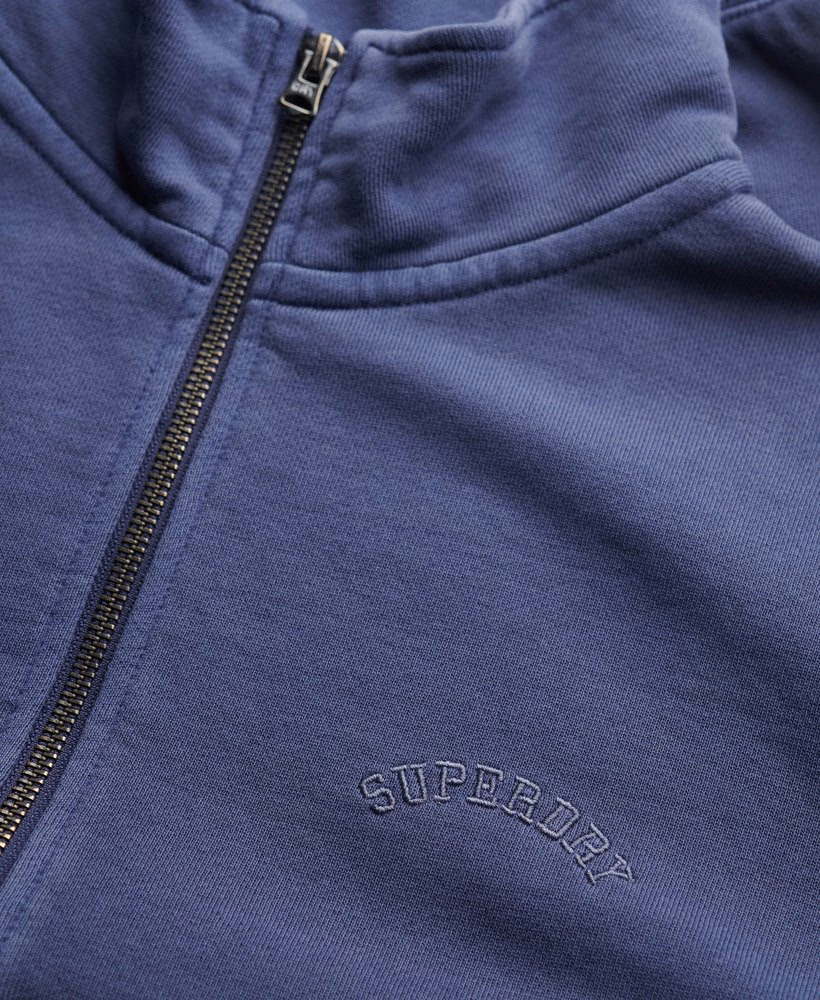 Moletom Essential Logo com estampa tingida em peça e meio zíper