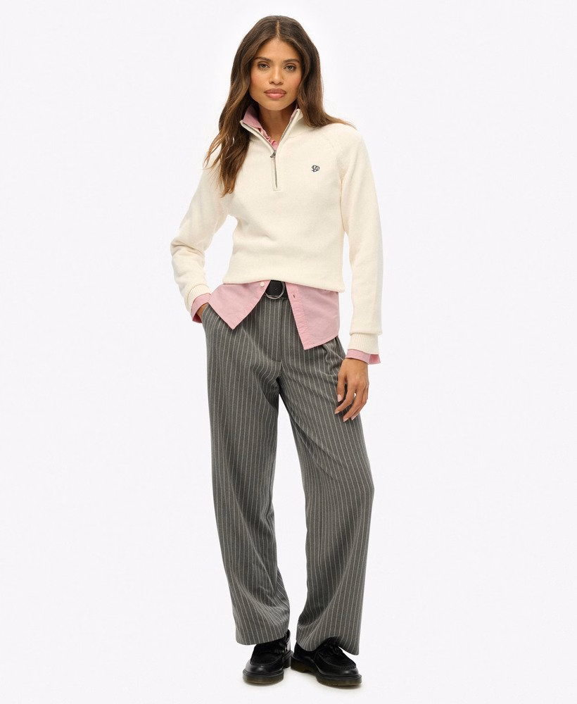 Camisa Essentials Slim de Malha com Meio Zíper