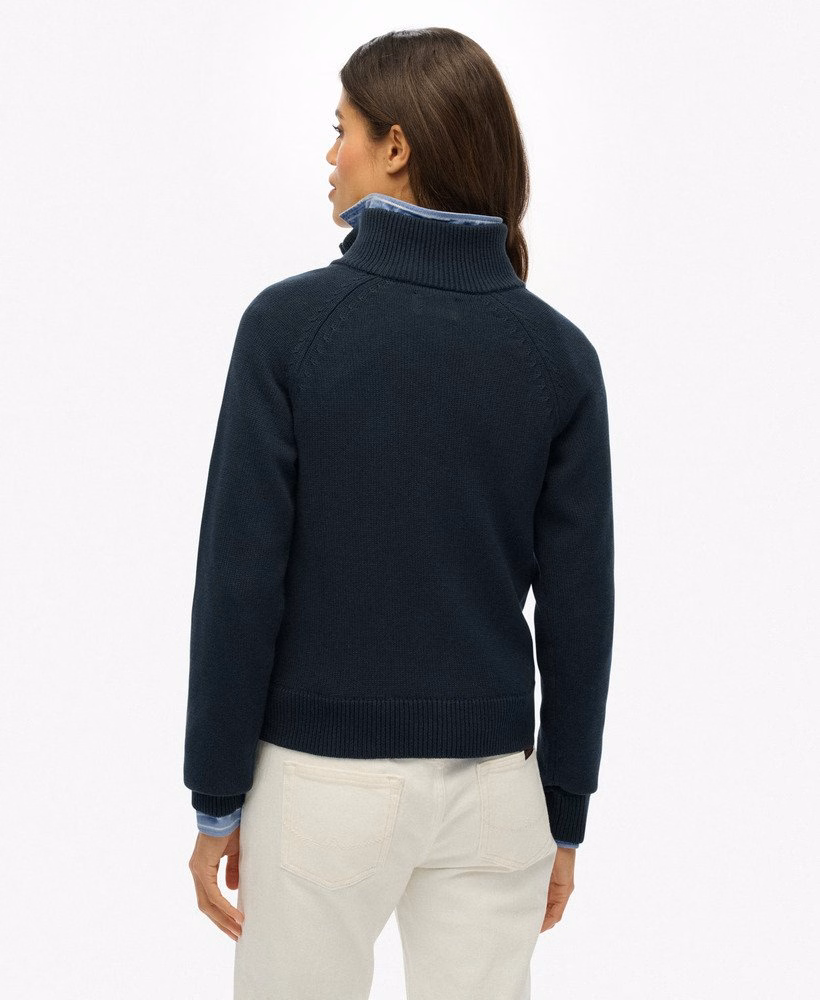 Camisa Essentials Slim de Malha com Meio Zíper