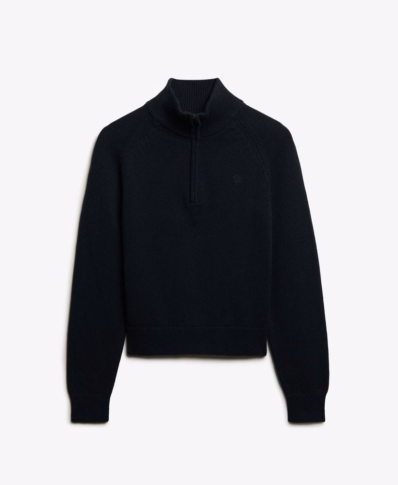 Camisa Essentials Slim de Malha com Meio Zíper