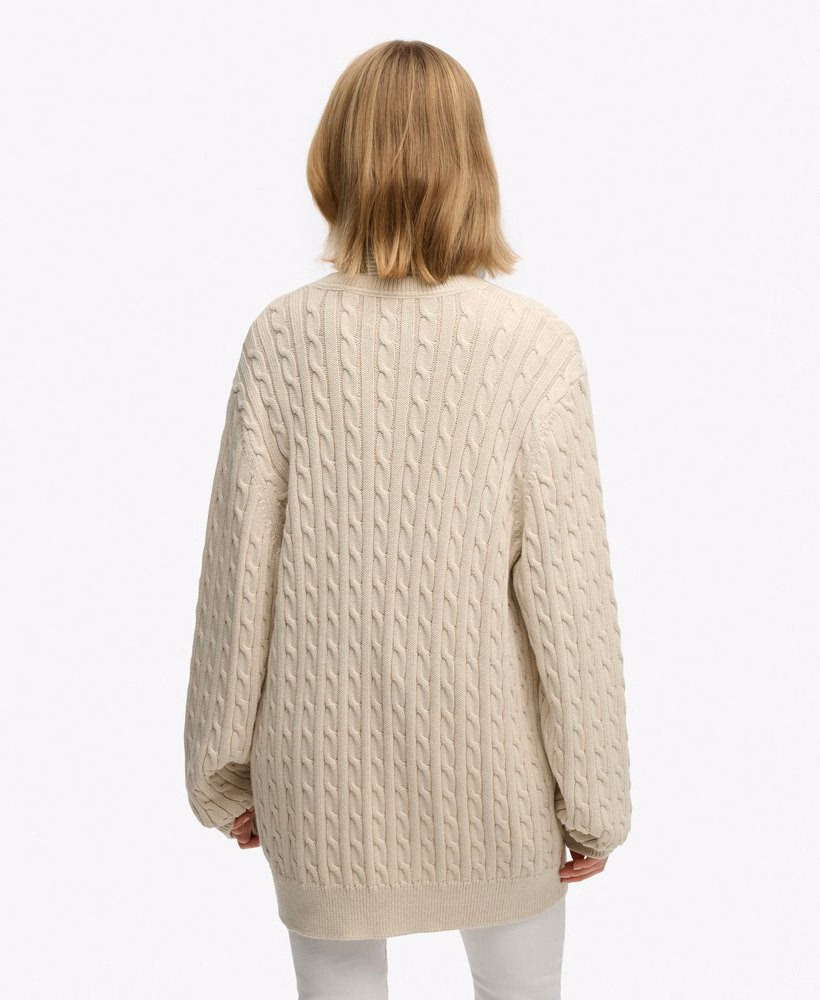 Blusa de malha com decote em V oversized