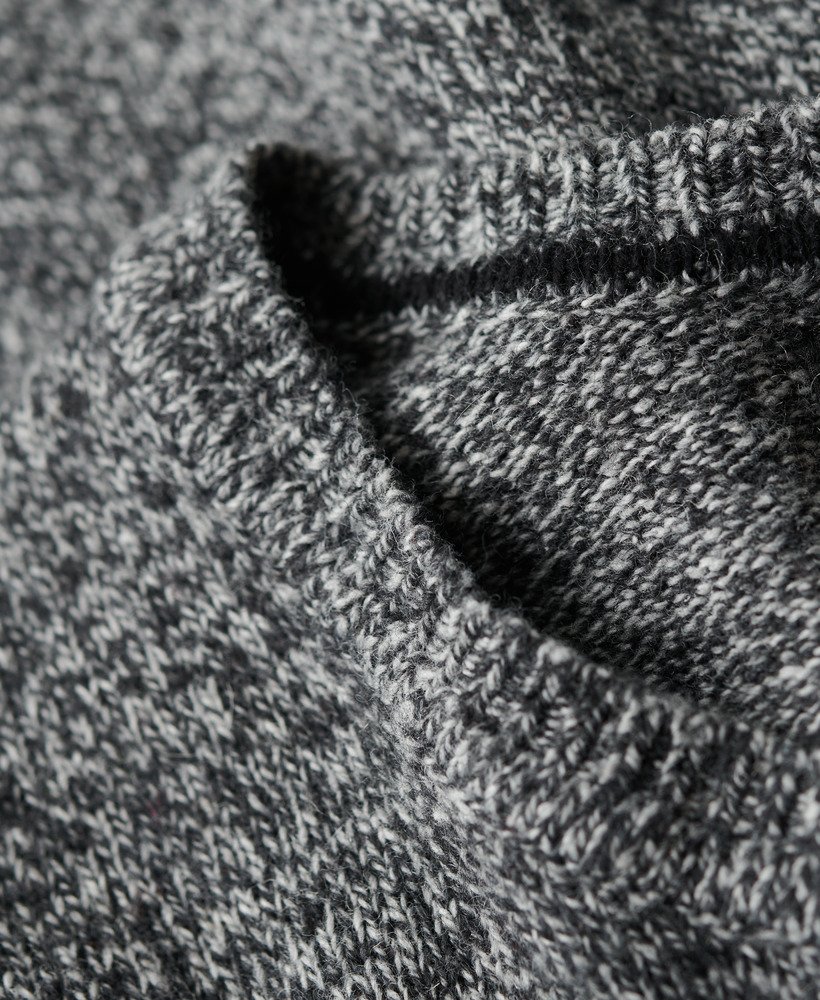 suéter essential slim fit crew na cor jaspe cinza escuro