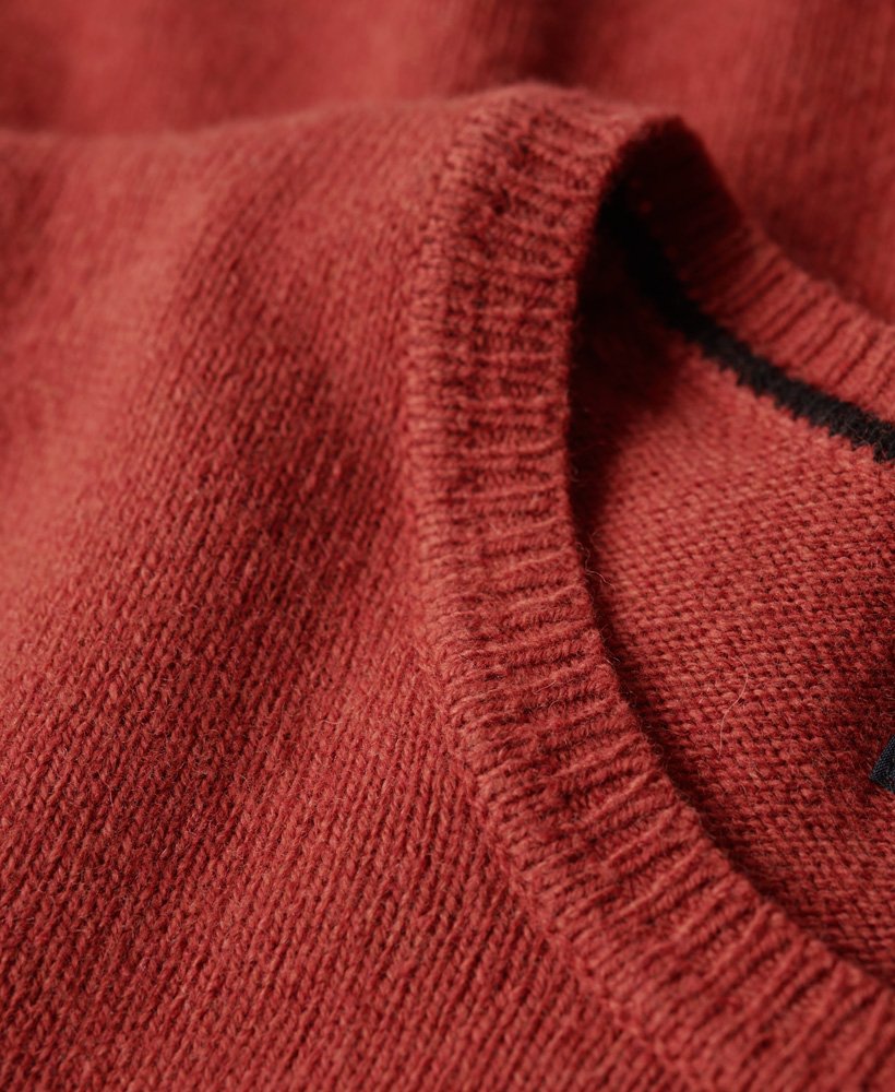 suéter essential slim fit crew na cor laranja páprica mesclada