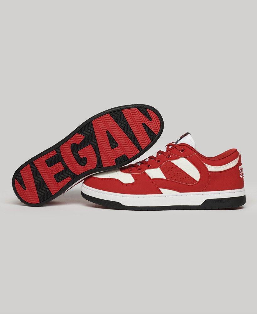 tênis vegan jump low top na cor vermelha