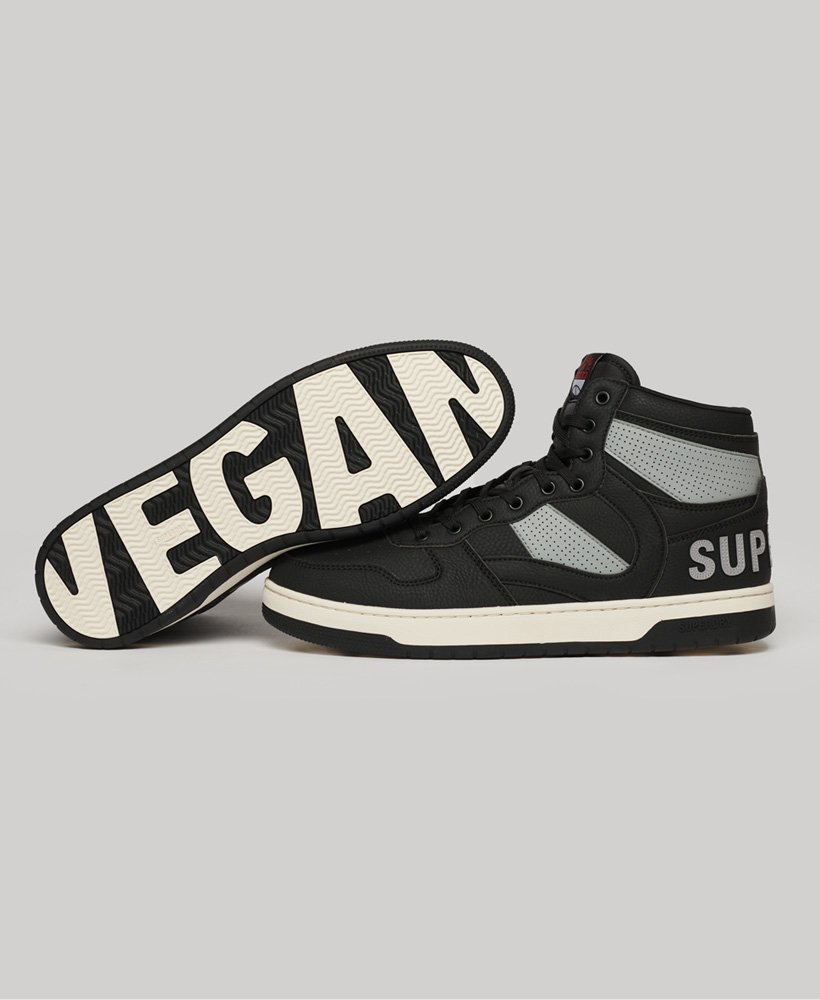 tênis de cano alto vegano jump na cor preta