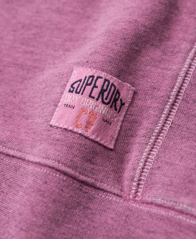 moletom de gola redonda com estampa mesclada em rosa choque