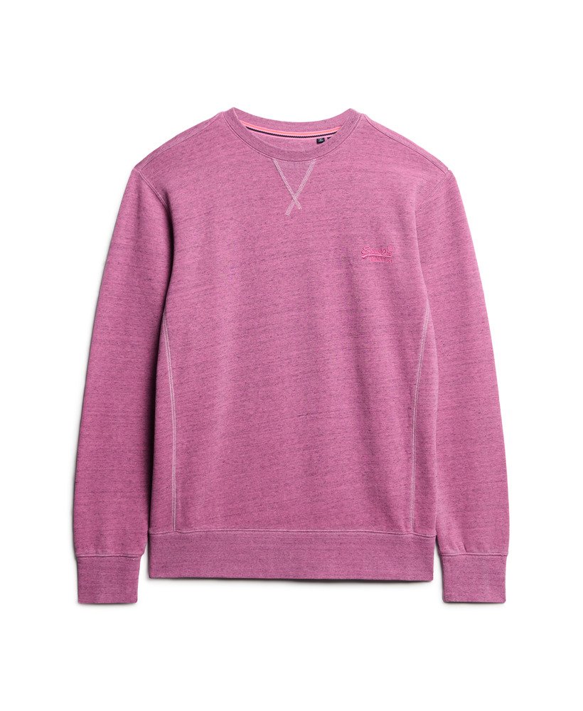 moletom de gola redonda com estampa mesclada em rosa choque