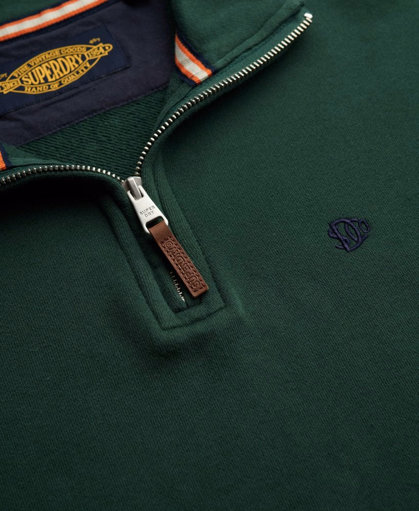 Suéter preppy com meio zíper