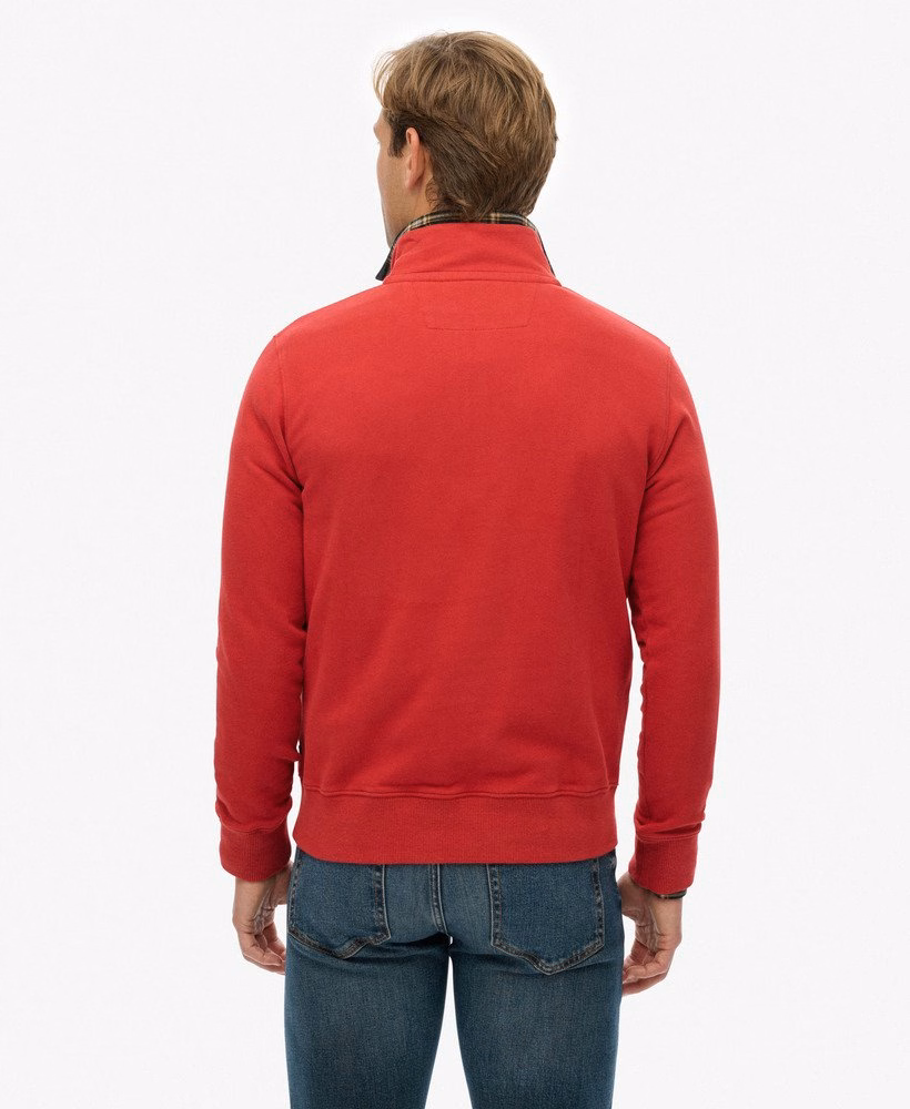 Suéter preppy com meio zíper