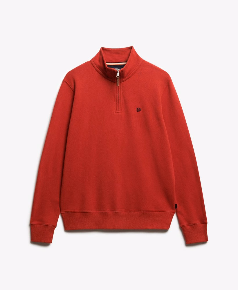 Suéter preppy com meio zíper