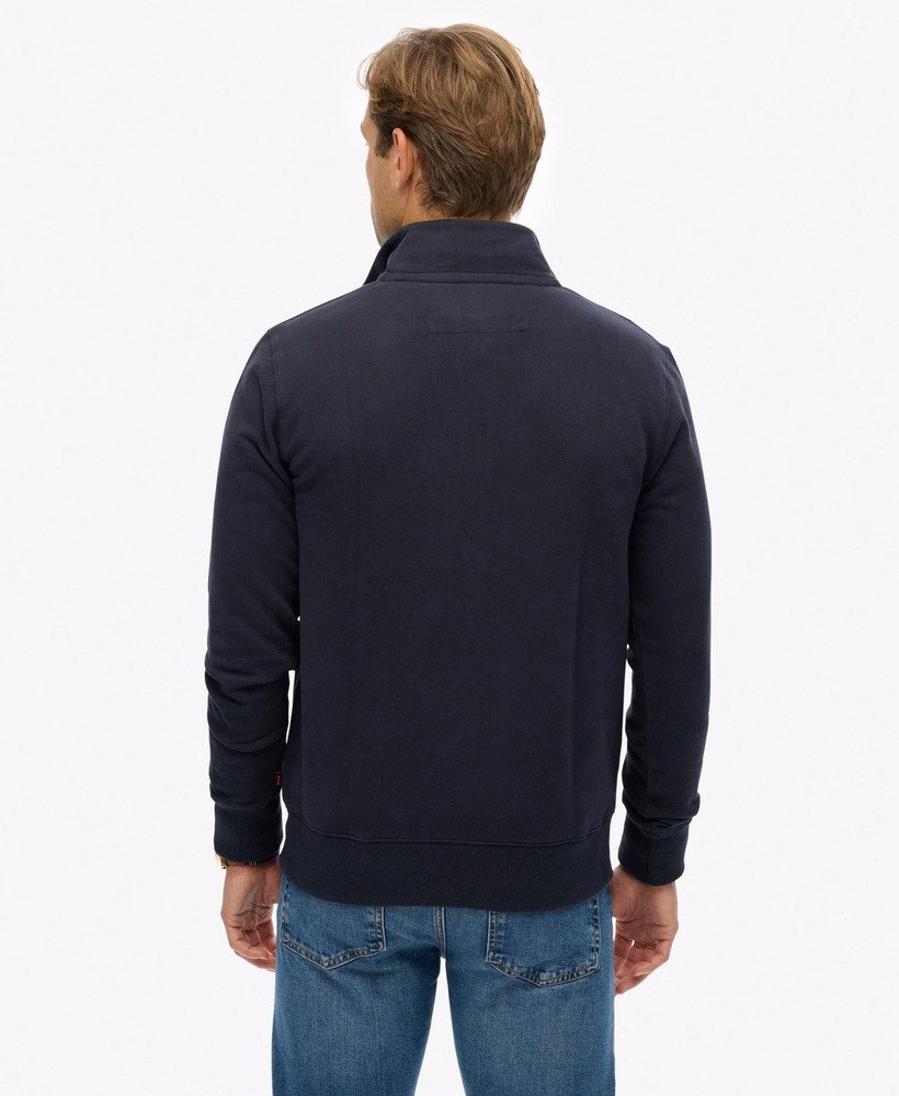 Suéter preppy com meio zíper