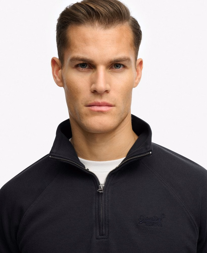 Moletom Henley Raglan com Logo Essencial