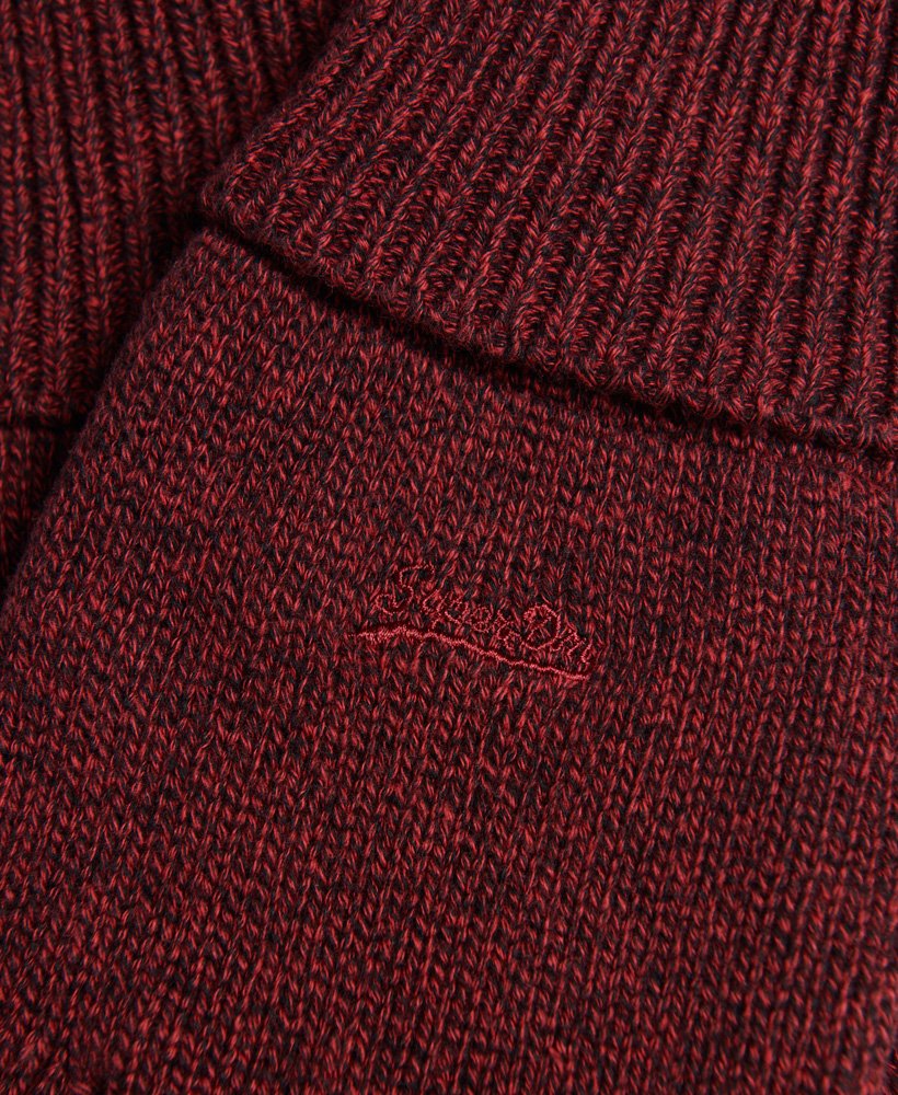luvas com logotipo vintage em vermelho escuro granulado